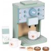 ECOTOYS TL645001 Drevená kávovar pre deti, barista sada, 8 kusov