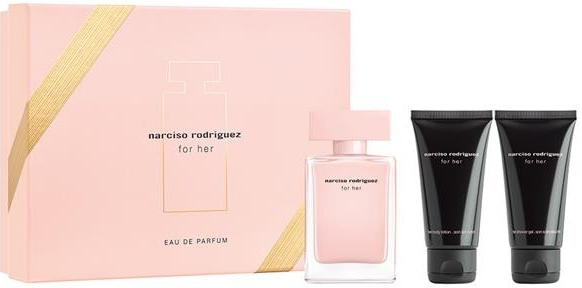 Narciso Rodriguez For Her EDP 50 ml + telové mlieko 50 ml + sprchový gél 50 ml darčeková sada