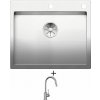 Blanco CLARON 550-IF/A nerez hodvábny lesk s excentrom PushControl 521639 + Blanco MIDA-S chróm 521454