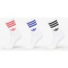 adidas 3-Stripes Crew Socks 3-Pack White/ Black/ Clear Pink L L