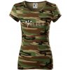 EKG šípky - Dámske maskáčové tričko - 2XL ( Hnedý maskáč )