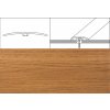 Prechodové lišty narážacie, šírka 4 cm x dĺžka 270 cm – dub alba, EU-0339 + cena za 1 ks