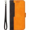 Peňaženkové puzdro Stitching čierno-oranžové – Honor 50 Lite / Huawei Nova 8i