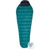 Spacák Warmpeace Solitaire 250 Extra Feet - 195cm - teal green/black - ľavý zips