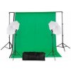 Fotostudio Set - 2x deštník, 3x plátno