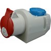 SEZ DK a.s. Nástenná zásuvka - IZVZ 1653 - 16A - 5-pól - 400V+230V - IP44