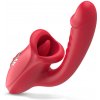 Teazers Dildo with Clitoris Stimulator Red