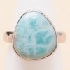 Nefertitis Larimar prsteň striebro Ag 925 LOT431 - 51 mm (US 5,5), 4,3 g