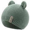 STERNTALER Čiapka pletená GOTS bavlnená s uškami zelená uni veľ. 43 cm - 5-6 m