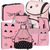 Školská taška pre prváka Stil Smile Cat lady 8dielny set