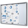 Jansen Display Interiérová Uzamykatelná Vitrína S Posuvnými Dveřmi Slim a bezpečnostními rohy 8 x A4, 906 x 641 mm