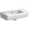 Geberit Selnova - Umývadielko 45x25 cm, s 1 otvorom na batériu vľavo, s prepadom, biela 500.319.01.5