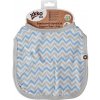 Kikko bambusový podbradník XKKO BMB Scandinavian Baby blue chevron