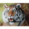 Diamondi Diamantové maľovanie - TIGER S OTVORENOU TLAMOU PORTRÉT (D. RUSTY RUST) Rámovanie: vypnuté plátno na rám, Rozmer: 40x50 cm