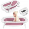 LIONELO Skladacia vanička Babybubble s teplomerom a lehátkom Pink Magnolia