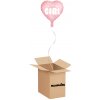 HeliumKing Balónový box - It's a girl ružové srdce