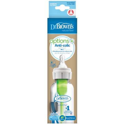 Dr. Brown’s Options+ sklenená Anti colic 1ks SB81003-P4 250ml