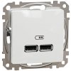 Schneider Electric Slovakia spol. s r.o. Sedna Design - SDD111401 - Dvojitá USB A+A nabíjačka 2.1A - Biela