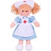 Bigjigs Toys látková bábika zdravotná sestrička Nancy 25 cm