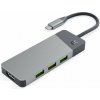 Green Cell HUBGC01 hub USB Typ-C 5000 Mbit/s Strieborná (HUBGC01)