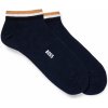 BOSS - 2PACK tmavomodré pánske quarter ponožky s logom BOSS-39-42