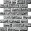 Obkladové panely 3D PVC TP100028032, cena za kus, rozmer 473 x 473 mm, tehla sivá s bielou škárou, IMPOL TRADE
