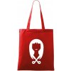 Dámska kaderníčka - Taška bavlnená - 42 x 38 cm ( Červená )
