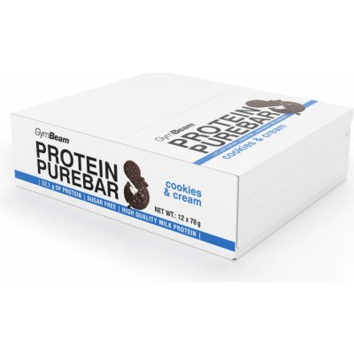 GymBeam Proteínová tyčinka PureBar 12 x 70 g