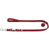 Nastaviteľné kožené vodítko - červená