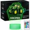 LED nočná lampa 3D s menom Traktor John Deere pre dieťa alebo tínedžera