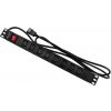 Qoltec 53998 Power strip for RACK 19 | 1U | 10A | PDU | 8xIEC C13 | 2m
