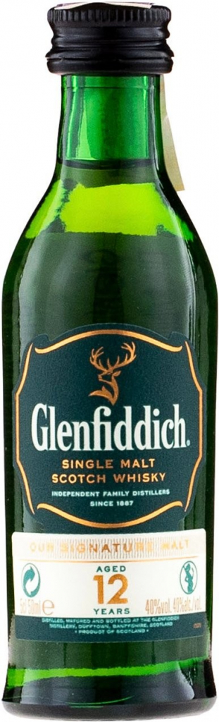 Glenfiddich 12y 40% 0,05 l (čistá fľaša)