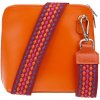NovaKabelka.sk Grana Arancione s prídavným popruhom II kožená talianska crossbody kabelka oranžová