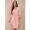 Fashionweek Šaty so zapínaním na gombíky a zaväzovaním v páse K16 Farba: Ružový, Veľkosť: Universal
