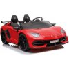 LEAN CARS ELEKTRICKÉ AUTÍČKO - Lamborghini Aventador SX2028 - červené - 2x200W MOTOR - 2x12V7Ah BATÉRIA -2025