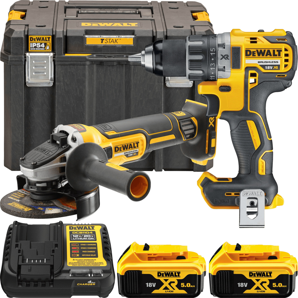 Sada DeWALT DCK2020P2T s vŕtačkou a skrutkovačkou - ideálna pre náročné práce a dlhú životnosť.