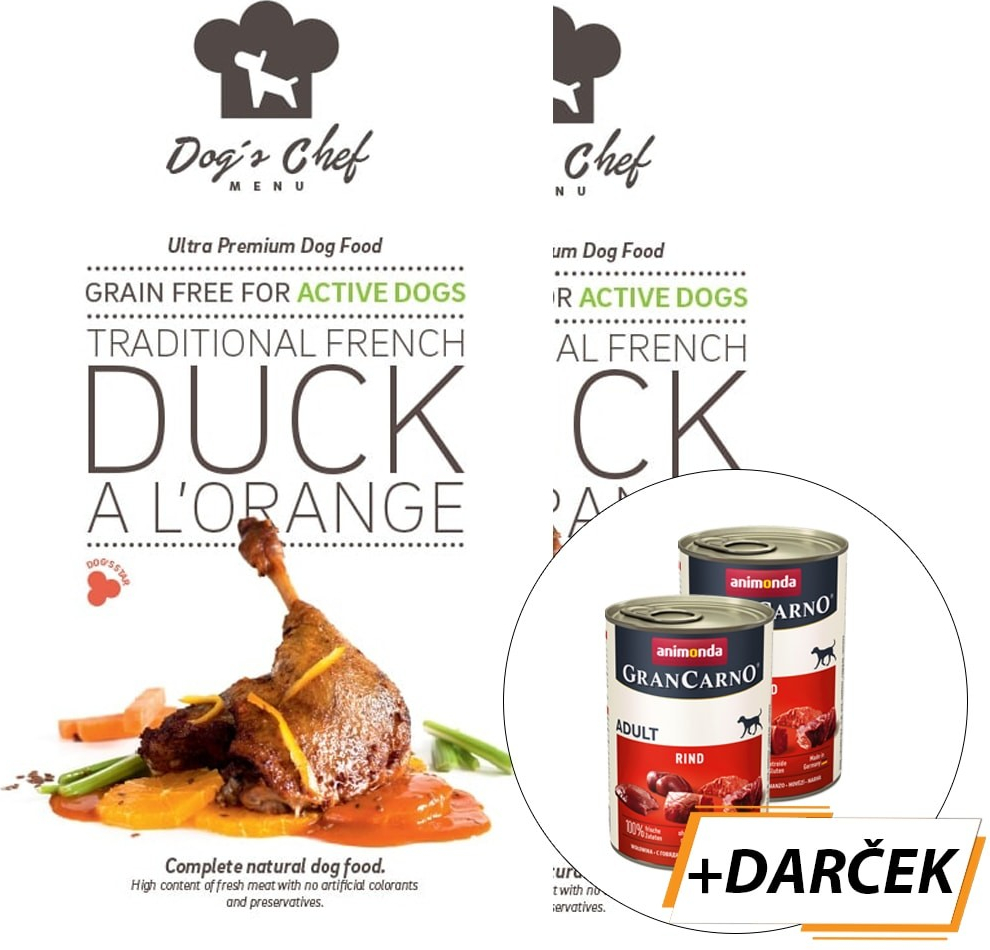 Dog´s Chef Traditional French Duck a l’Orange Active Dogs 2 x 6 kg