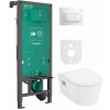 Súprava WC misa s pomaly sa sklápajúcim sedadlom Hansgrohe EluPura Original S 60288450, podomietková konštrukcia Hansgrohe iFrame universal 01022180, 66002700