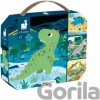 Puzzle v kufríku 4v1 Dinosaury 6-9-12-16 ks - Janod