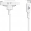 Hyper kábel HyperJuice USB-C/Lightning Hybrid Silicone Cable 1.5m - White HJ4010WHGL