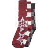 Unisex Christmas Socks Urban Classics Christmas Snowflakes Socks 3-Pack tmavočervená 43-46 Urban Classics 4065812535665