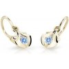 Cutie Jewellery Zlaté detské náušnice C2224-10-X-1 svetlo modrá