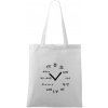 Matematické hodiny - Taška bavlnená - 42 x 38 cm ( Biela )