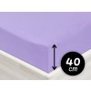 Jersey napínacie prestieradlo na extra vysoký matrac JR-012 Levanduľové 180 x 200 - výška 40 cm