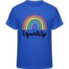 Premium Tričko - Dúhový dizajn - Equality - Royal - 3XL - Pánske