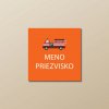 Nažehľovacie menovky na oblečenie (Kopírovat) - 1ks, Štvorec 2,3 × 2,3 cm, Požiarne auto, Oranžová