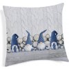 Vianočná obliečka na vankúš Modrí Škriatkovia 40x40 cm Made in Italy