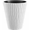 Kvetináč plast biely Prosperplast 39 cm x 39 cm x 43,6 cm