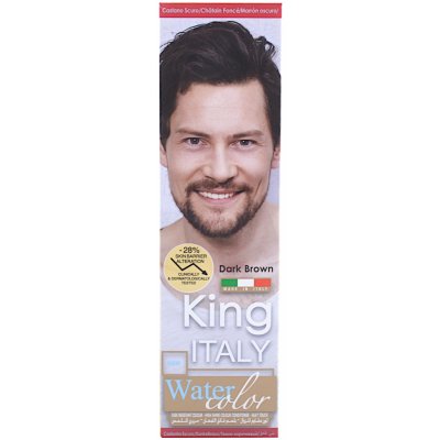 King Italy Water Color farba na vlasy pre mužov Dark Brown