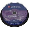 VERBATIM DVD+R DL AZO 8,5GB, 8x, spindle 10 ks 43666